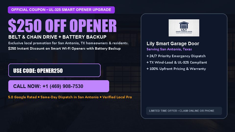 Lily Smart Garage Door $250 OFF Premium LiftMaster Opener Installation