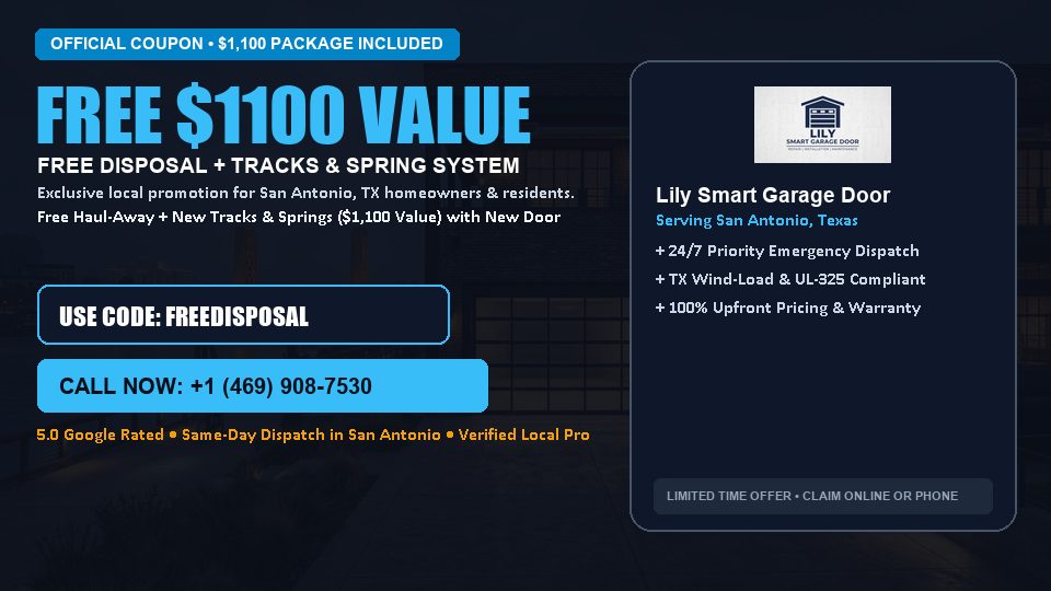 Lily Smart Garage Door FREE Haul-Away & Heavy-Duty Tracks with New Door